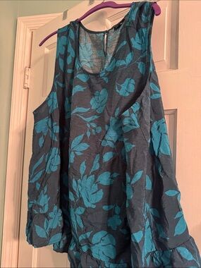 torrid Teal Floral Swing Tank Top